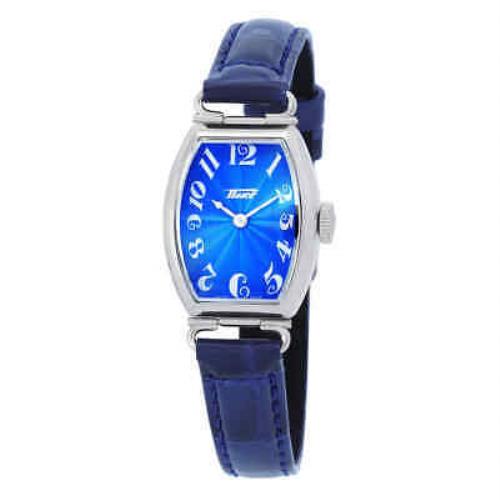 Tissot Heritage Quartz Blue Dial Ladies Watch T128.109.16.042.00 - Dial: Blue, Band: Blue, Bezel: Silver