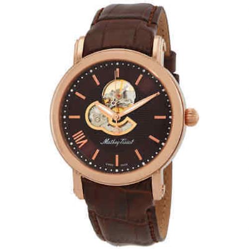 Mathey-tissot Skeleton Automatic Brown Dial Men`s Watch H7053PM