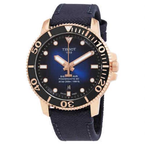 Tissot Seastar Automatic Blue Dial Men`s Watch T120.407.37.041.00 - Dial: Blue, Band: Blue, Bezel: Black