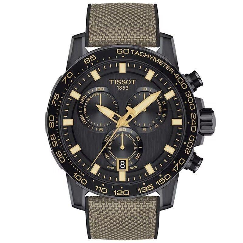 Tissot Supersport Chrono 45.5MM Black Dial Rubber Men`s Watch T1256173705101