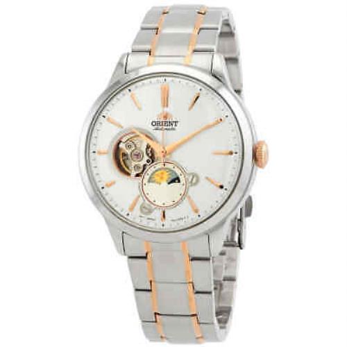 Orient Classic Automatic White Dial Men`s Watch RA-AS0101S10B - Dial: White, Band: Two-tone (Silver-tone and Rose Gold-tone), Bezel: Silver-tone