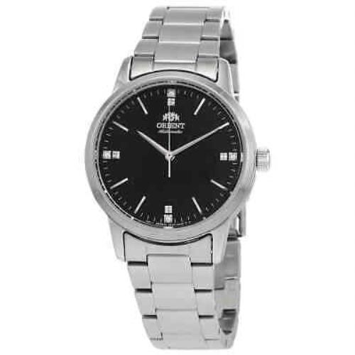 Orient Contemporary Automatic Crystal Black Dial Ladies Watch RA-NB0101B10B - Dial: Black, Band: Silver-tone, Bezel: Silver-tone