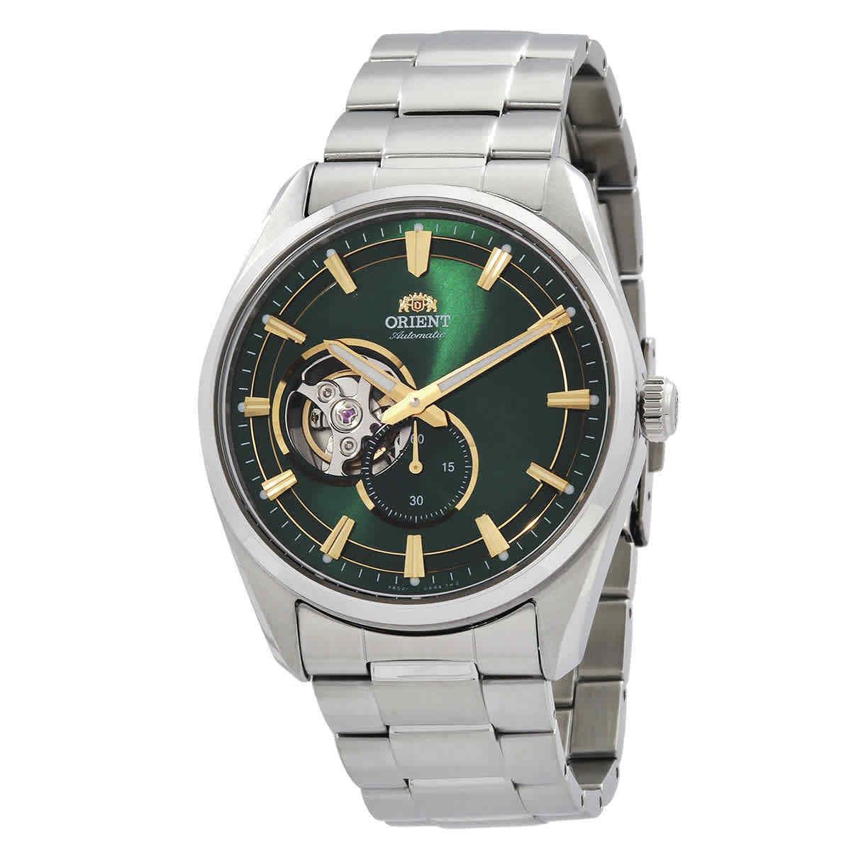 Orient Contemporary Automatic Green Dial Men`s Watch RA-AR0008E10B - Dial: Green, Band: Silver-tone, Bezel: Silver-tone