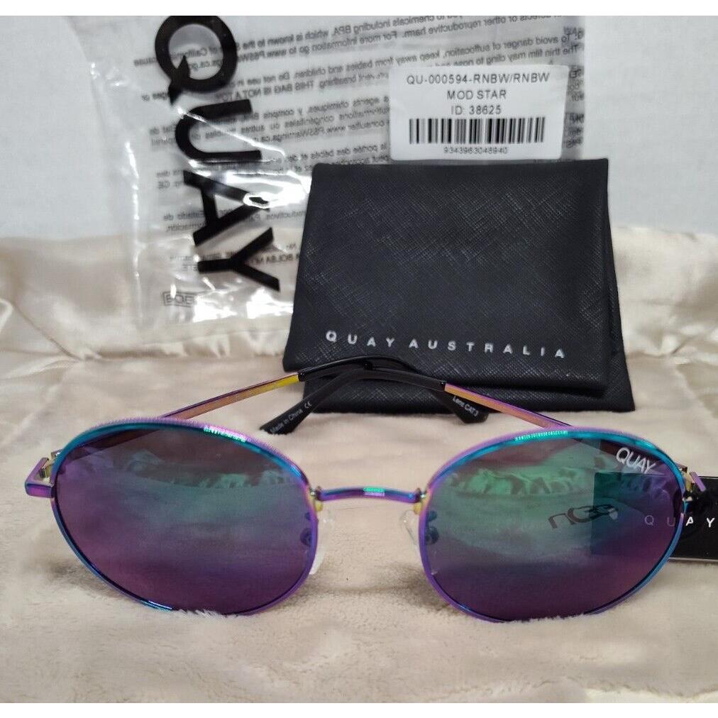 Quay Mod Star Round Sunglasses Rainbow Frame/rainbow Lenses Rare