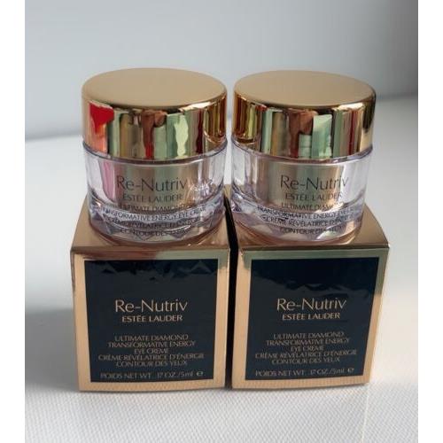 2x Estee Lauder Re-nutriv Ultimate Diamond Eye Creme 0.17oz/5ml Each