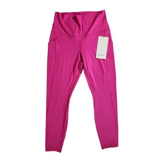 Lululemon Align Pant 25 Pockets Sonic Pink Women`s Size 8 LW5DU4S