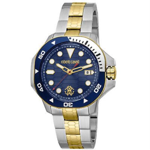 Roberto Cavalli Men`s Spiccato Blue Dial Watch - RC5G044M0035