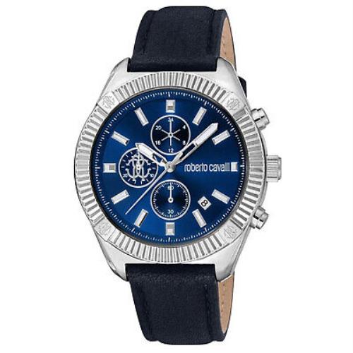 Roberto Cavalli Men`s Robusto Blue Dial Watch - RC5G011L0025