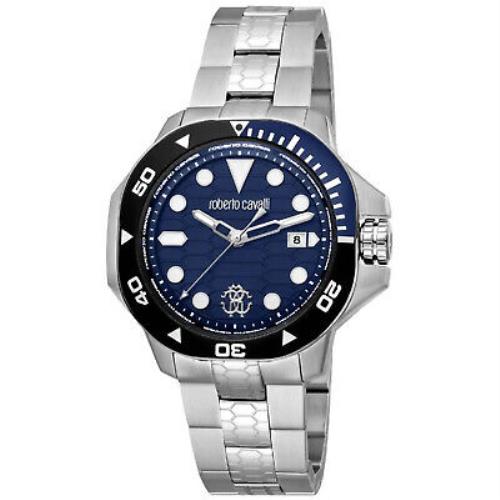 Roberto Cavalli Men`s Spiccato Blue Dial Watch - RC5G044M0025