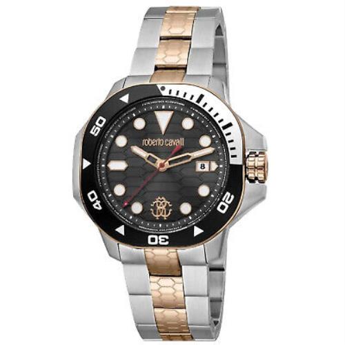 Roberto Cavalli Men`s Spiccato Black Dial Watch - RC5G044M0045