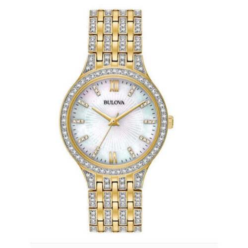 Bulova Women`s Classic 45mm Quartz Watch Crystal Bezel 98X124