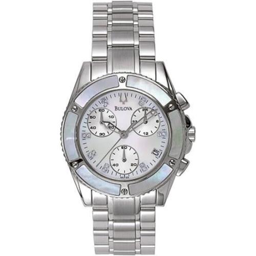 Bulova Women`s 96P25 Diamond Dial Chronograph Watch