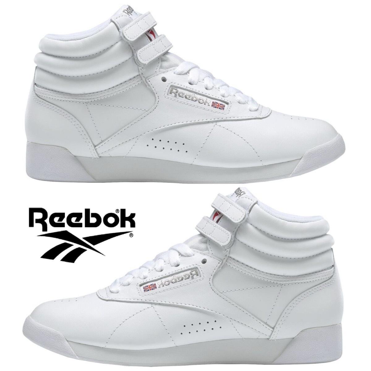 Reebok Freestyle HI Women`s Sneakers Sport Workout Casual Shoes White
