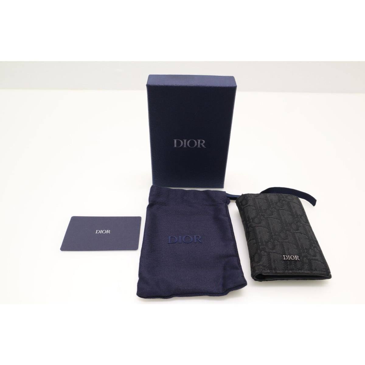 Christian Dior Jacquard Bi-fold Vertical Card Holder