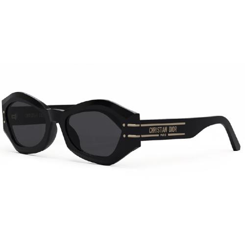 Christian Dior Diorsignature B1U 10A0 Black/grey Cat Eye Men`s Sunglasses - Frame: Black, Lens: Grey