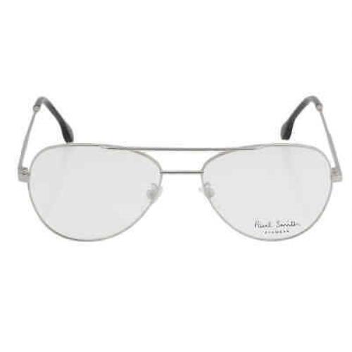 Paul Smith Angus Demo Pilot Unisex Eyeglasses PSOP006V1 003 55 PSOP006V1 003 55 - Frame: Silver