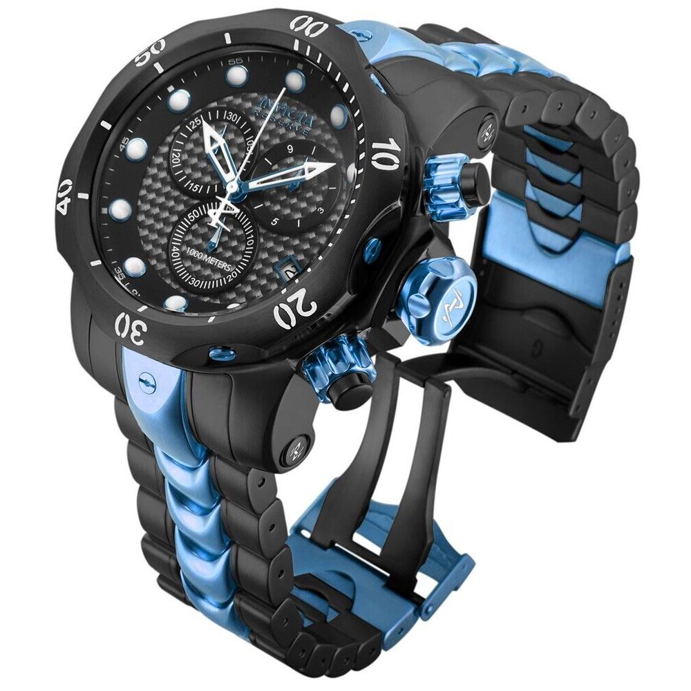 Invicta Venom Swiss Ronda Z60 Caliber Men`s Watch - 53.7mm Black Dark Blue