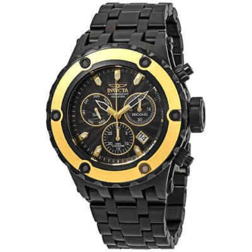 Invicta Subaqua Chronograph Black Dial Men`s Watch 23926 - Dial: Black, Band: Black Ion-plated, Bezel: Black Ion-plated