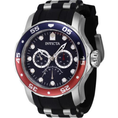 Invicta Pro Diver Gmt Quartz Blue Dial Pepsi Bezel Men`s Watch 46968
