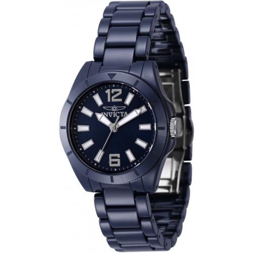 Invicta Ceramics Quartz Blue Dial Ladies Watch 47335