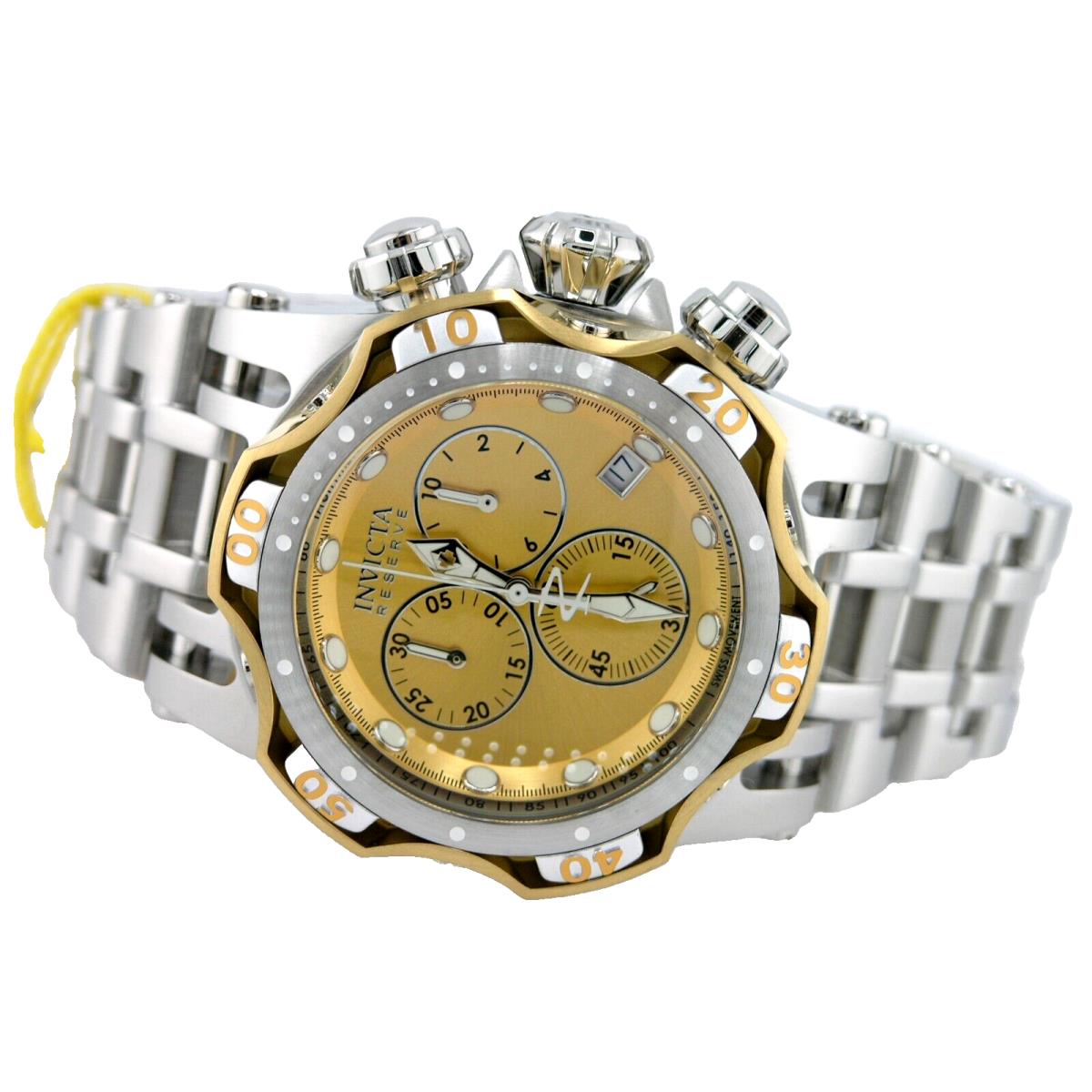 Invicta Reserve 45655 Chaos Swiss Chronograph Watch Mop Dial Steel 54MM