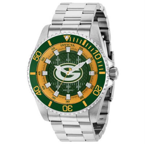 Invicta Nfl Green Bay Packers Quartz Men`s Watch 36929