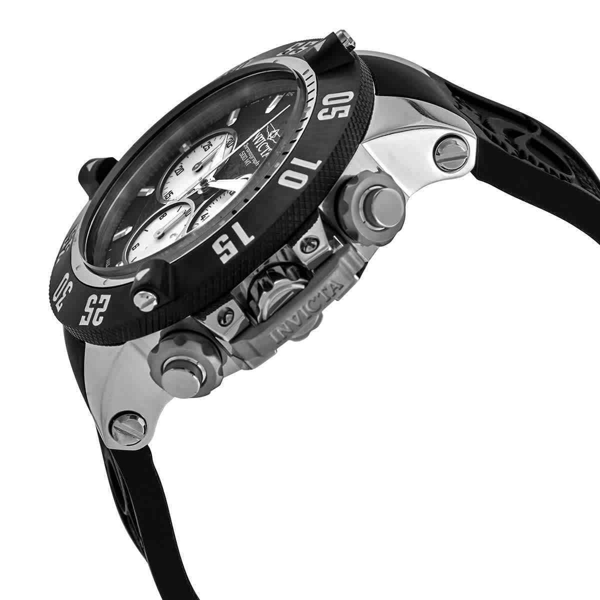 Invicta Subaqua Noma Iii Chronograph Quartz Men`s Watch 22919 - Dial: Black, Band: Black, Bezel: Silver-tone