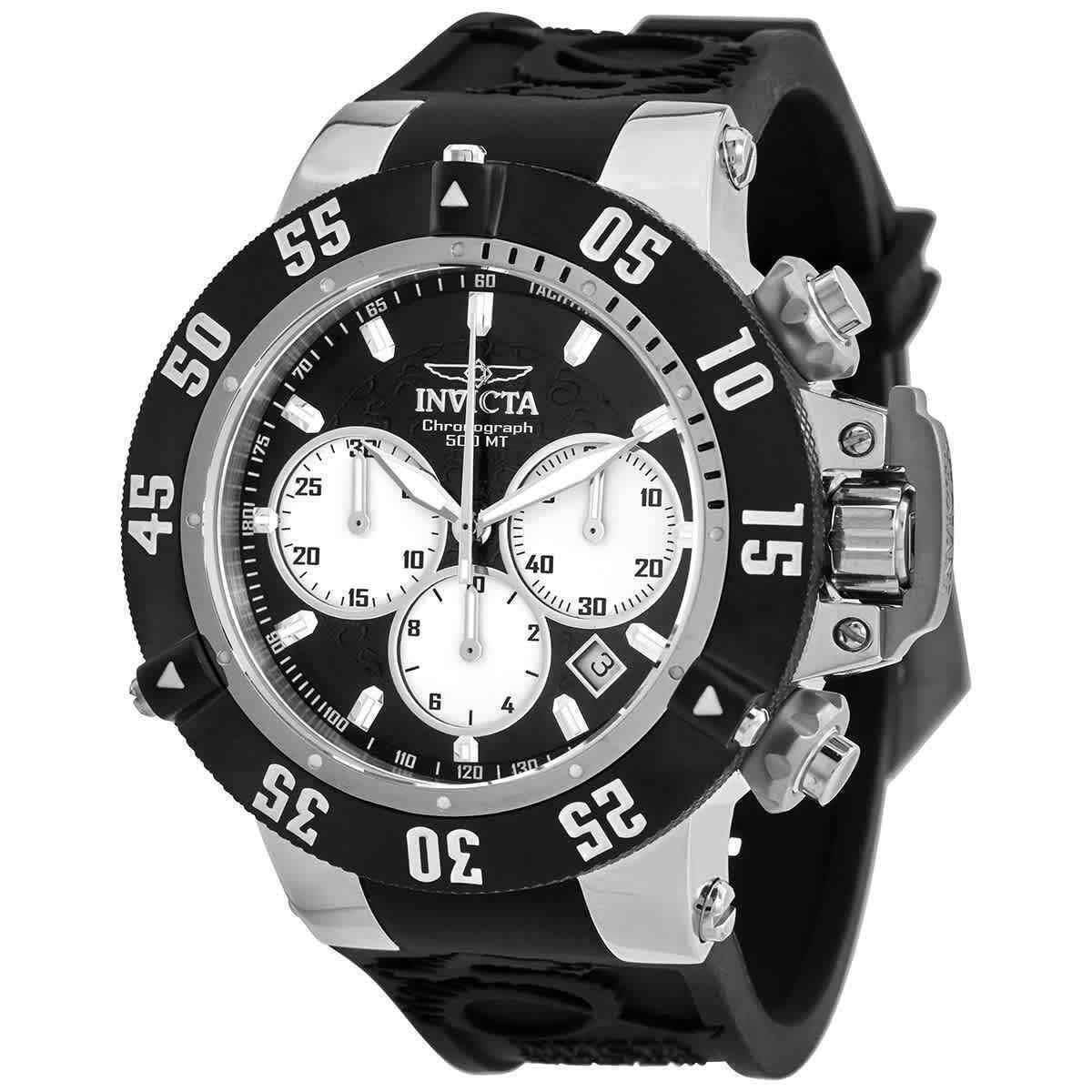 Invicta Subaqua Noma Iii Chronograph Quartz Men`s Watch 22919 - Dial: Black, Band: Black, Bezel: Silver-tone