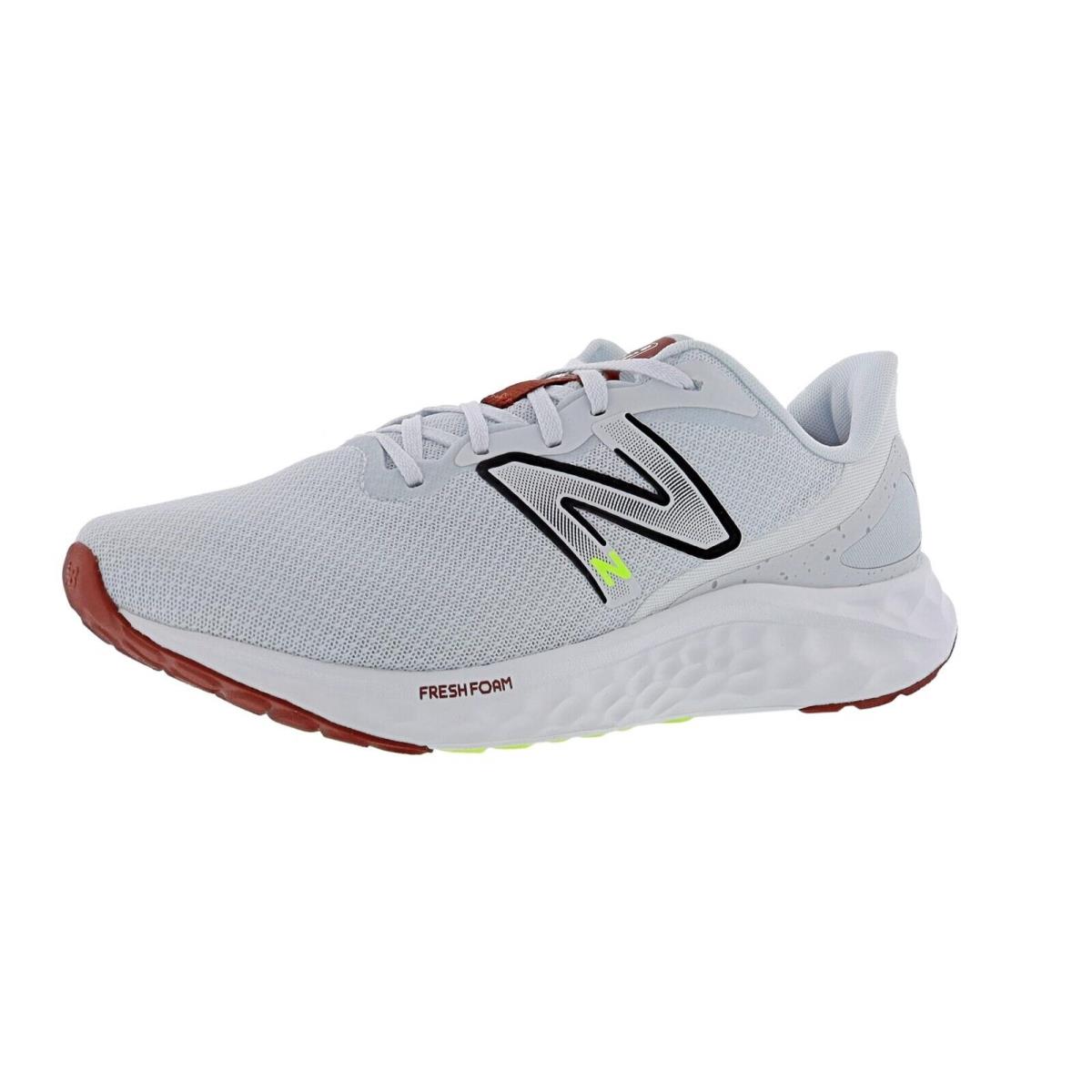 New Balance Men Fresh Foam Arishi v4 MARISCY4 4E Width Lightweight Running Shoes QUARTZ GREY / BRICK RED