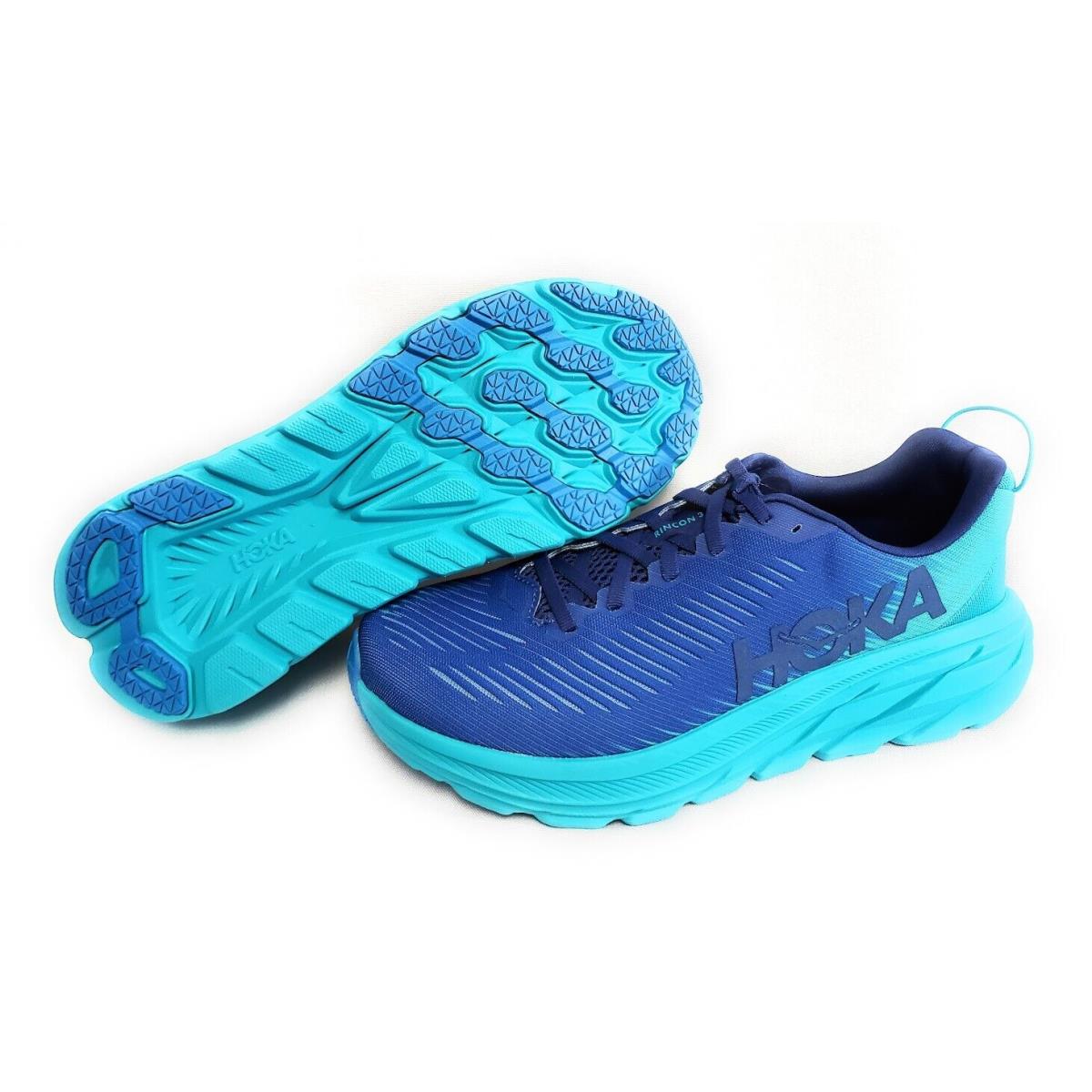 Mens Hoka One One Rincon 3 1119395 Bsbb Bluing Scuba Blue Running Sneakers Shoes