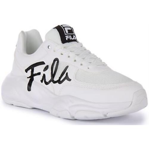 Fila Astro Low Chunky Lace Up Side Logo Mesh Sneakers White US 4 - 13