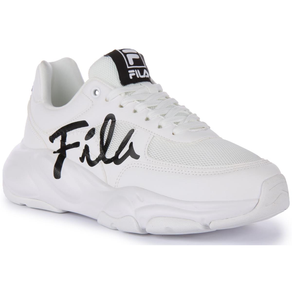 Fila Astro Low Chunky Lace Up Side Logo Mesh Sneakers White US 4 - 13 WHITE