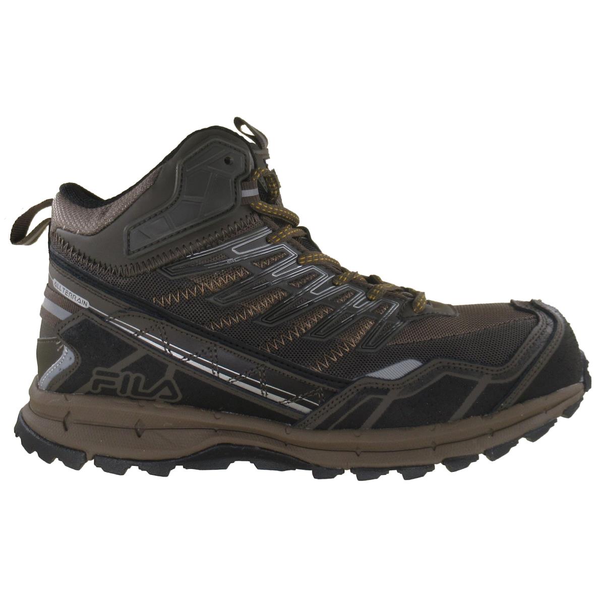 Fila Men`s Hail Storm 3 Mid CT Composite Toe Work Trail Sneaker Boots Walnut/Brown