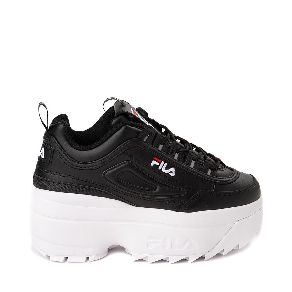 Fila Disruptor II Premium Sneaker Super Wedge Black White Size 6-11