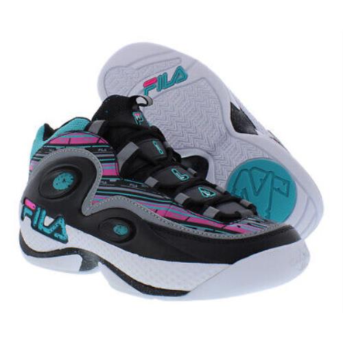 Fila Grant Hill 3 Unisex Shoes Size 7.5 Color: Black/pink/teal Blue - Black/Pink/Teal Blue, Main: Black