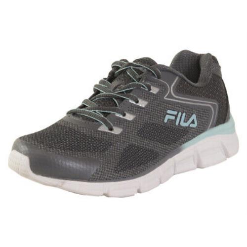 Fila Women`s Memory-exolize Running Sneakers Memory Foam Castlerock/arbl Sz: 6.5