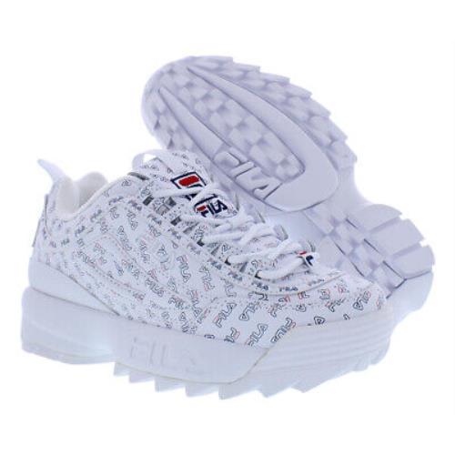 Fila Disruptor II Multi Womens Shoes Size 5 Color: White/navy/red