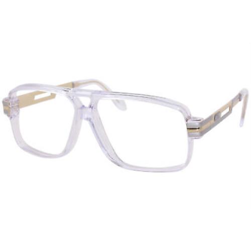 Cazal Men`s Eyeglasses 6023 002 Crystal/gold/silver Optical Frame 60-mm