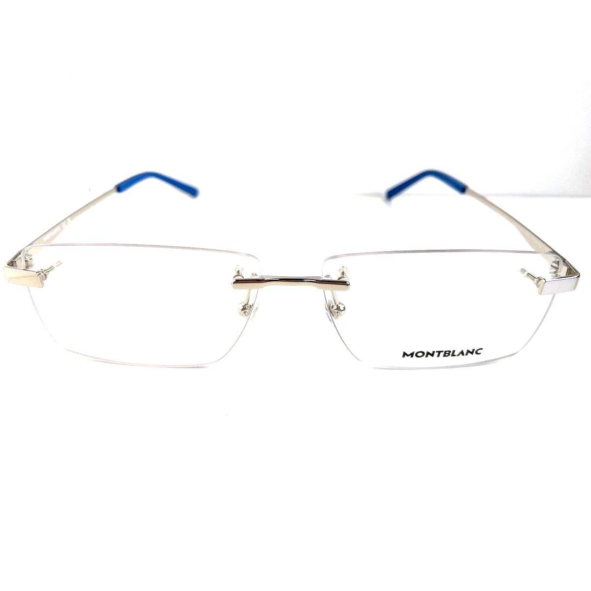 Montblanc MB 105O 003 57-14-150 Rimless Silver Men`s Eyeglasses Frame Japan