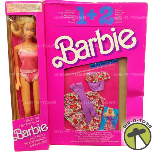 Barbie Fun to Dress Doll with Two Fashions Set European Version1988 Mattel Nrfb