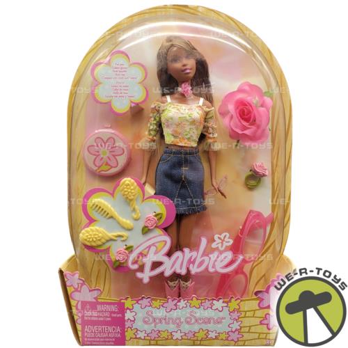 Spring Scene Barbie Doll African American 2005 Mattel H8253 Nrfb