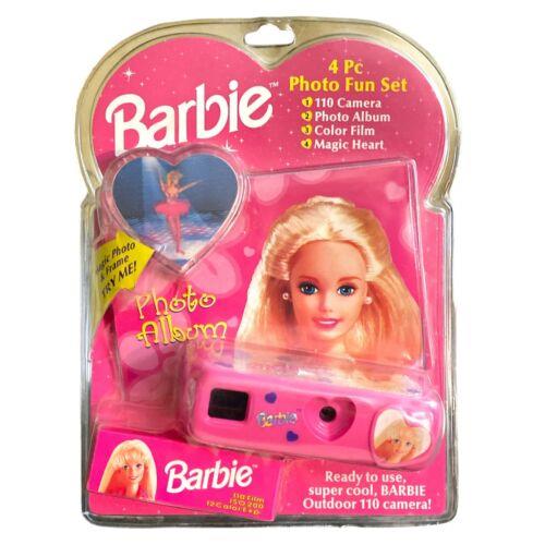 Vintage 90s Barbie 110 Camera Film Photo Album Magic Frame 4 Piece Set