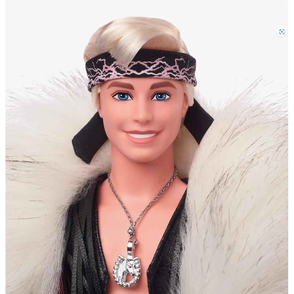 Barbie The Movie Ken Doll In Fur Coat and Black Fringe Vest - IN Hand HRF31