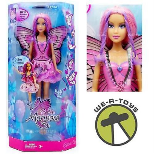 Barbie Mariposa Rayna Butterfly Fairy Doll 2007 Mattel L8590 Nrfp