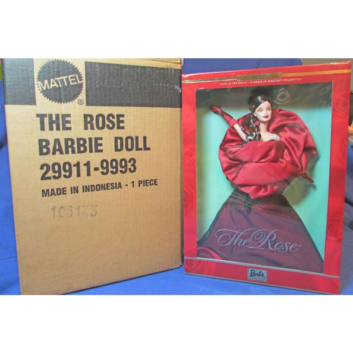 The Rose Barbie Doll 2000 29911 - Nrfb Ltd Edit - Includes Shipper