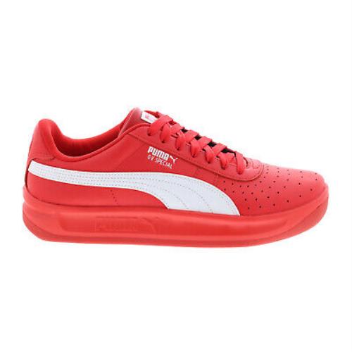 Puma GV Special Reversed 39227101 Mens Red Leather Lifestyle Sneakers Shoes - Red