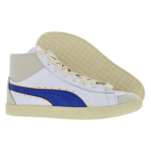 Puma Clyde Mid Basketball Mens Shoes - White/Royal Sapphire, Main: White