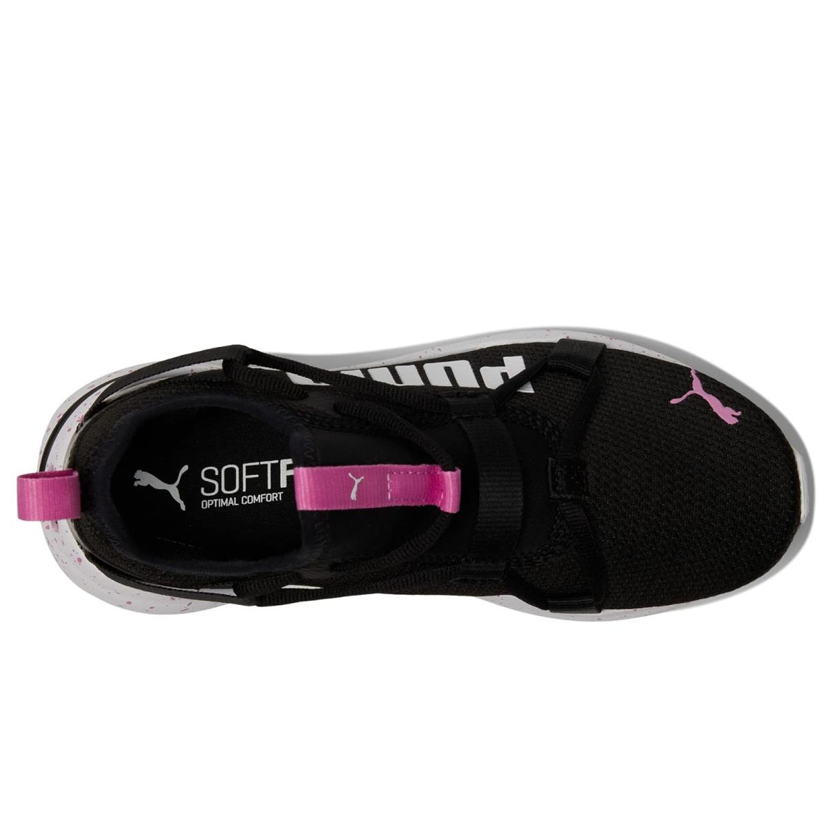 Children Unisex Shoes Puma Softride Rift Slip-on Speckle Big Kid - Puma Black/Puma White/Opera Mauve