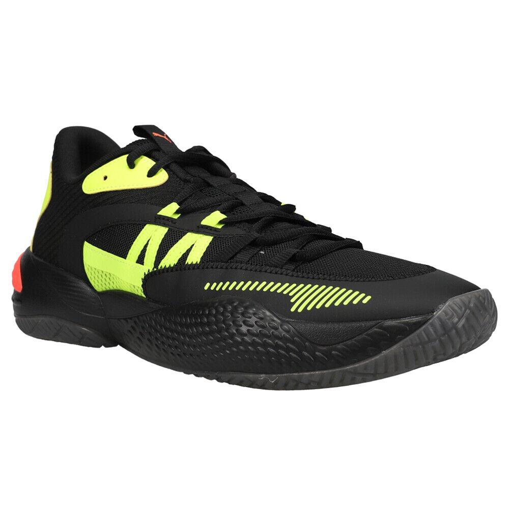 Puma Court Rider 2.0 Glow Stick Basketball Mens Black Sneakers Athletic Shoes 3 - Black