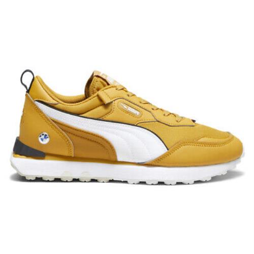 Puma Bmw Mms Rider Fv Lace Up Mens Yellow Sneakers Casual Shoes 30777902 - Yellow